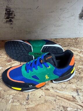 Polo by Ralph Lauren Blue, Green & Orange Men's Athletic Sneaker
